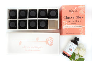Rozes Beauty Glassy Glow Beauty Tonic Packaging 10 pack